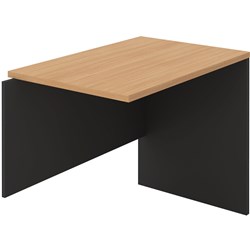 OM Desk Return 900W x 600D X 720mmH Beech And Charcoal 