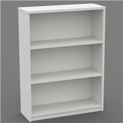 OM Bookcase 900W x 320D x 1200mmH 2 Shelf All White 