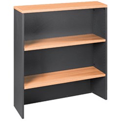 OM Overhead Hutch 900W x 325D x 1080mmH Beech And Charcoal 