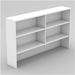 OM Overhead Hutch 1500W x 325D x 1080mmH All White 
