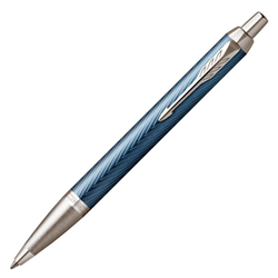 Parker IM Premium Blue Grey Chrome Ballpoint Pen