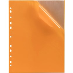 Marbig Soft Touch Display Book A4 10 Pocket Punched 11 Binder Holes Orange