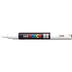 Uni Posca Paint Marker PC-1M  Extra Fine 1mm Tip  White