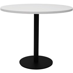 Rapidline Disc Base Round Table 900D x 755mmH White Top Black Base