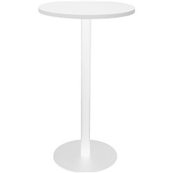Rapidline Estilo Disc Base Dry Bar Table 600D x 1085mmH White Top White Base