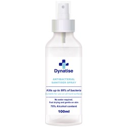 Dynatise Hand Sanitiser Gel Spray 75% Alcohol 100ml  