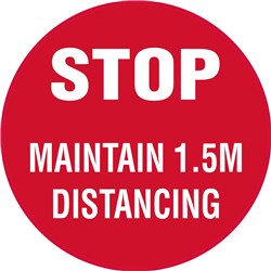 Brady Floor Marker Stop Maintain 1.5m Red/White D300mm