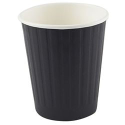Writer Breakroom Disposable Double Wall Paper Cups 237ml 8oz Box Of 500 Black Singles