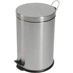 Compass Round Pedal Bin Stainless Steel 20 Litres 