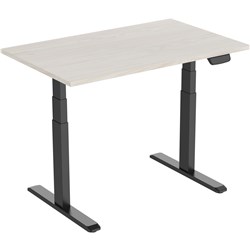 Ergovida Electric  Sit-Stand Desk 1500W x 750D x 620-1280mmH Lightwood/Black