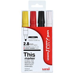 Uni-Ball PX-20 Paint Marker Bullet 2.8mm Assorted Colours  Pack Of 4