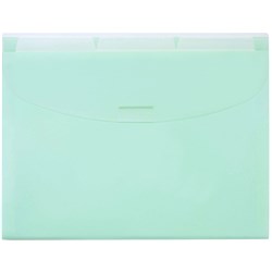 Marbig Expanding Wallet With 3 Tabs Pastel Green