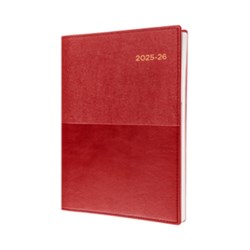 Collins Vanessa Financial Year Diary A4 Day to Page Red