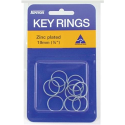 KEY RINGS KEVRON 19MM ZINC PLATED PK10