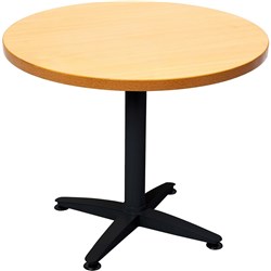 Rapidline 4 Star Round Table 1200D x 730mmH Beech Top Black Base