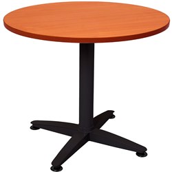 Rapidline 4 Star Round Table 1200D x 730mmH Cherry Top Black Base