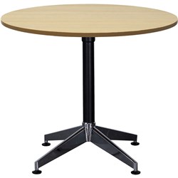 Rapidline Typhoon Round Table 900D x 730mmH Oak Top Black Base