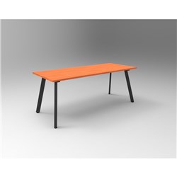 Rapidline Eternity Meeting And Boardroom Table 1800W x 750D x 730mmH Cherry Top Black Base