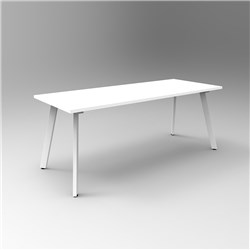 Rapidline Eternity Meeting And Boardroom Table 1800W x 900D x 730mmH White Top White Base