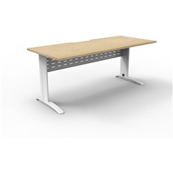 Rapidline Deluxe Rapid Span Straight Desk 1800W x 750D x 730mmH Natural Oak/White 