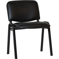 Rapidline Nova Stackable Visitor Chair Black PU