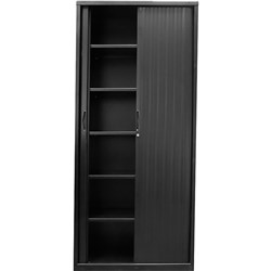Rapidline Go Tambour Door Cupboard No Shelves Included 900W x 473D x 1981mmH Black