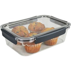 Italplast Snap Lock PET Plastic Food Container  2700ml Clear