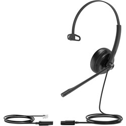Yealink YHS34 Mono QD Corded Headset Black