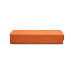 K2 Marbella Burke Junior Rectangle Ottoman 1480mmW Orange PU Leather