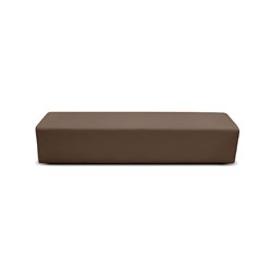 K2 Marbella Burke Junior Rectangle Ottoman 1480mmW Dark Brown PU Leather