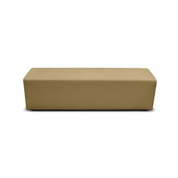 K2 Marbella Burke Senior Rectangle Ottoman 1480mmW Beige PU Leather