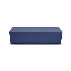 K2 Marbella Burke Senior Rectangle Ottoman 1480mmW Blue PU Leather