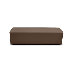 K2 Marbella Burke Senior Rectangle Ottoman 1480mmW Dark Brown PU Leather