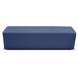 K2 Marbella Burke Senior Rectangle Ottoman 1780mmW Blue PU Leather