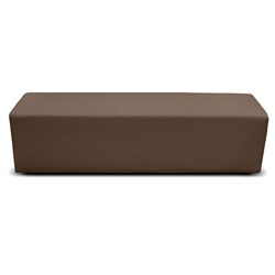 K2 Marbella Burke Senior Rectangle Ottoman 1780mmW Dark Brown PU Leather