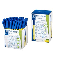Staedtler Noris 307 Writing Pens Fine 0.6mm Blue Cup Of 50