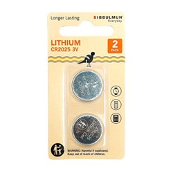 Bibbulmun Everyday Lithium  Coin CR2025  Battery 3V Pack Of 2
