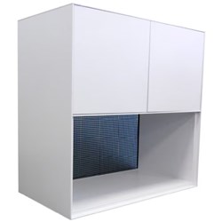 Steelco Modular Cabinet 800W x 450D x 800mmH 2 Tier 1 Door 1 Open Shelf White