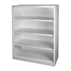 Steelco Bookcase 3 Shelves 900W x 400D x 1200mmH All White