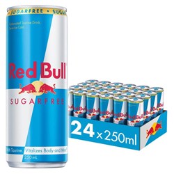 Red Bull 250ml Sugar Free Energy Drink Can Pack Of 24 