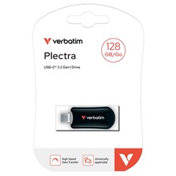 Verbatim Plectra USB-C Drive 128GB Black 