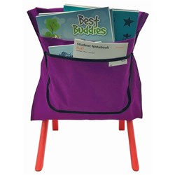 Writer Nylon Chair Bag 2 Pockets 455mmW Purple 