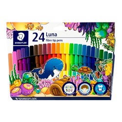 Staedtler 327 Luna Fibre Tip Pen 1.0mm Assorted Pack Of 24 
