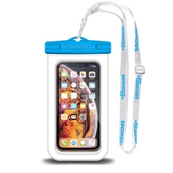 Seawag Elementproof Waterproof Phone Case Universal Fit Up To 6.9 Inch White And Blue