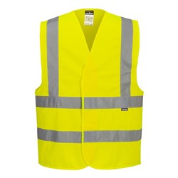 Portwest Hi-Vis Two Band and Brace Vest 4XL/5XL Yellow 