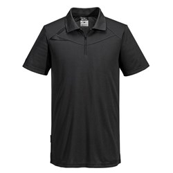 Portwest DX4 Polo Shirt Short Sleeve Large Black 