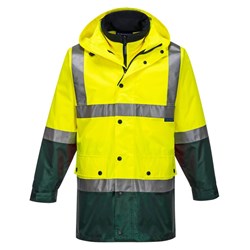 Portwest Eyre Hi-Vis 4-in-1 Contrast Jacket Small Yellow And Green
