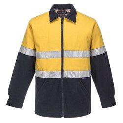 Portwest Bluey Hi-Vis Contrast Wool Blend Work Jacket 3XL Yellow And Navy