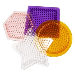 Rainbow Hobby Beads Template Shapes Assorted Pack Of 4 