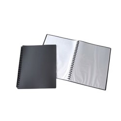 Bibbulmun Display Book A4 Refillable 20 Pocket BlackPack Of 40